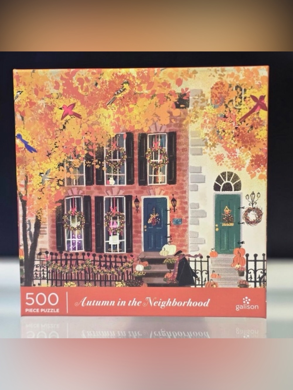 Galison Autumn in the Neighborhood 500 Piece Jigsaw Puzzle